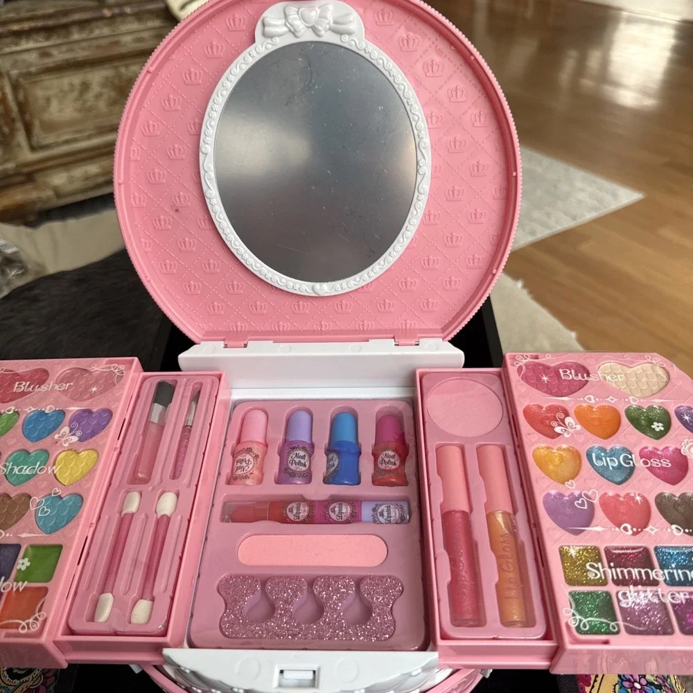 Kids Washable Makeup Girls Toys - Real Makeup Kit for Little Girls, Kid Make4242